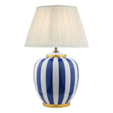 Circus Ceramic Table Lamp Blue & White With Shade